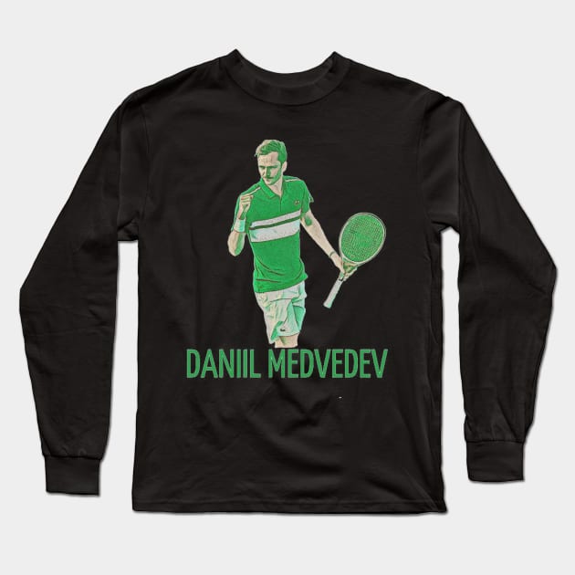 Daniil Medvedev Long Sleeve T-Shirt by BorodinaAlen